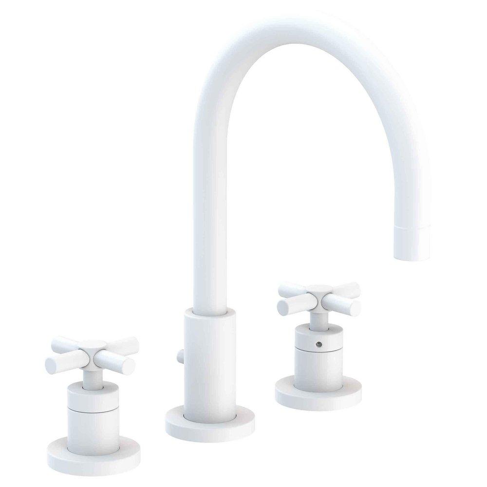 Newport Brass Matte White Two Handle Widespread Bathroom Sink Faucet 