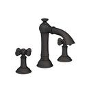 Newport Brass Flat Black Widespread Bathroom Sink Faucet with Double Cross Handle 
