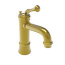 Single Handle Bathroom Sink Faucet in Uncoated Polished Brass - Living