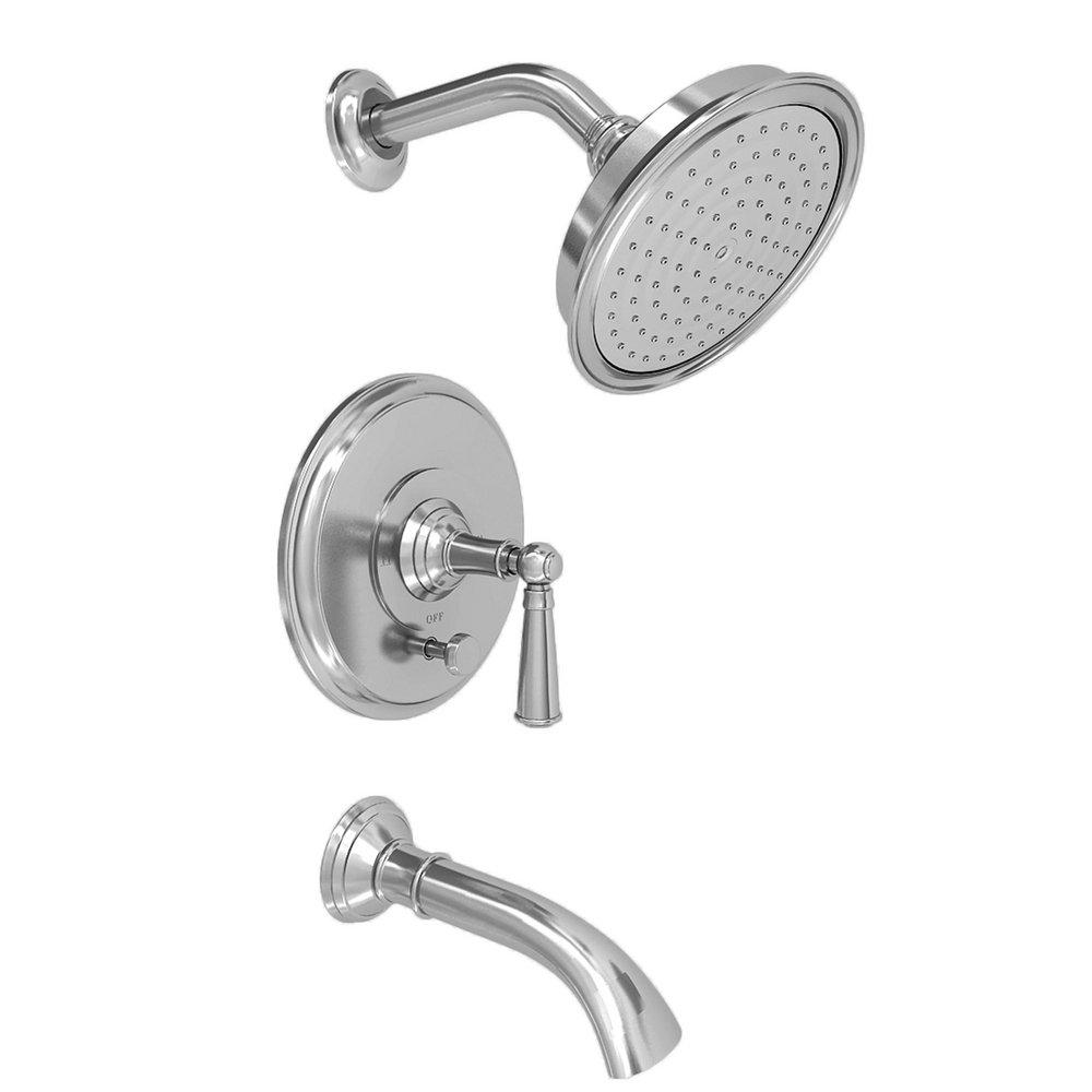 Newport Brass Polished Chrome Pressure Balance Tub and Shower Trim with Single Lever Handle 