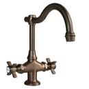 1-Hole Bar Faucet with Double Cross Handle in Venetian Bronze