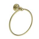 Round Closed Towel Ring in Uncoated Polished Brass