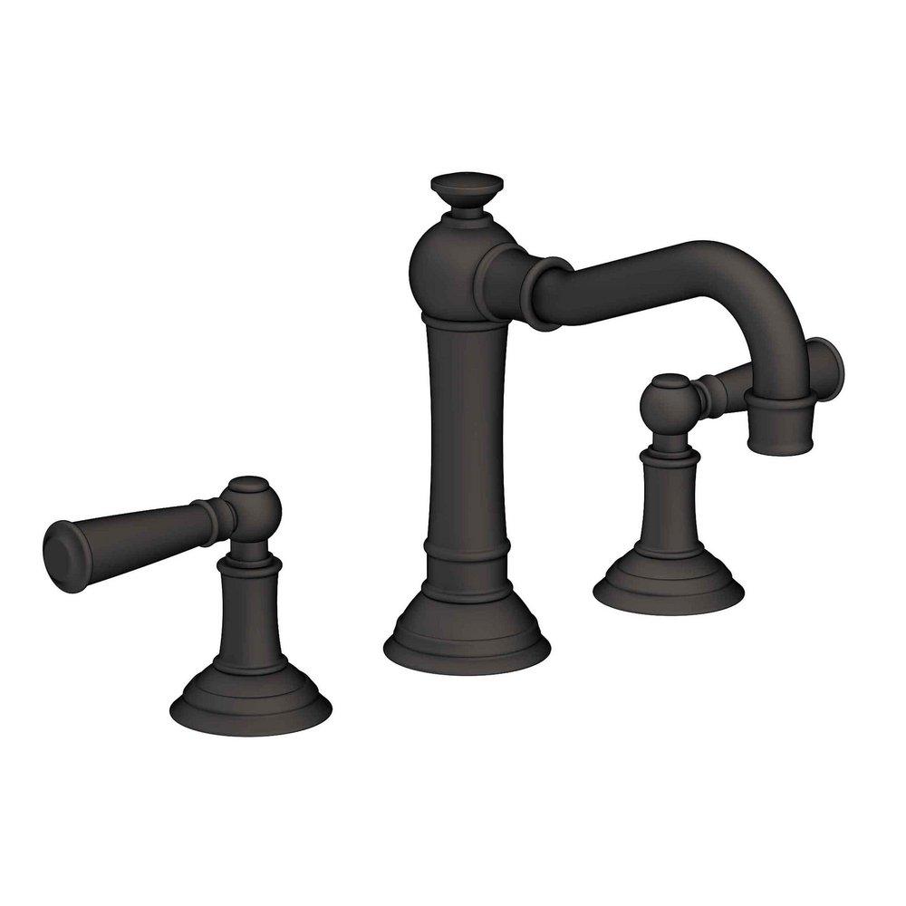 Newport Brass Flat Black Two Handle Widespread Bathroom Sink Faucet 