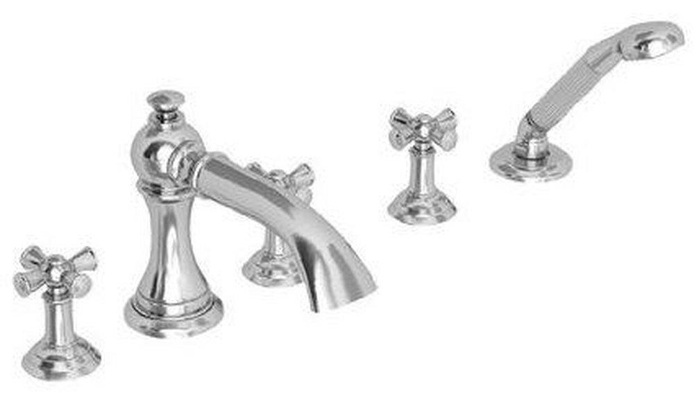 Newport Brass Polished Nickel - Natural Three Handle Roman Tub Faucet Trim Only 