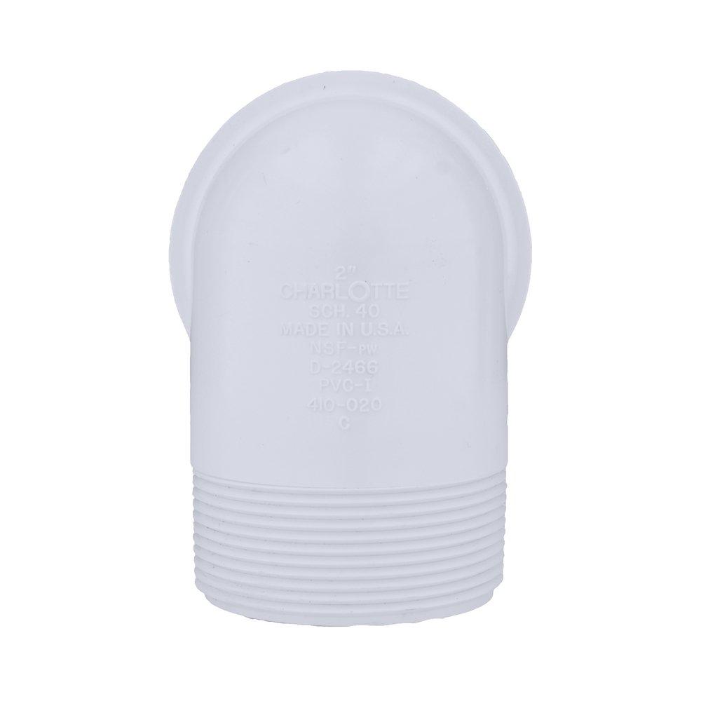 White PVC Schedule 40 90&deg; Socket x MPT Elbow 