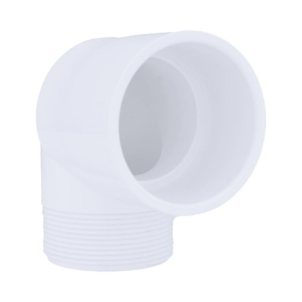 White PVC Schedule 40 90&deg; Socket x MPT Elbow 