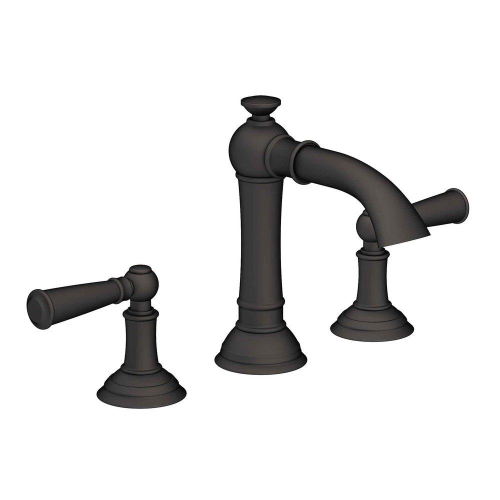 Newport Brass Flat Black Two Handle Widespread Bathroom Sink Faucet 