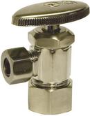 5/8 in x 3/8 in Oval Handle Angle Supply Stop Valve in Polished Chrome