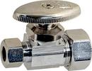 1/2 in x 3/8 in Straight Supply Stop Valve in Polished Chrome