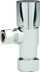 5/8 x 3/8 in. Compression Round Angle Supply Stop Valve in Polished Chrome