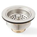 Signature Hardware Stainless Steel 3 1/2 in. Brass Basket Strainer with Lift Stopper 
