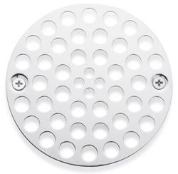 4 in. Shower Grid Strainer in Chrome