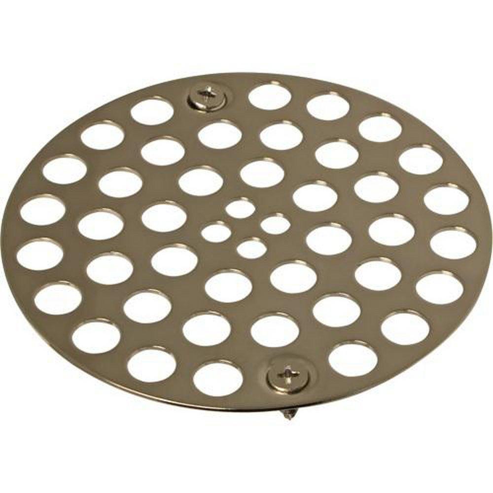 Signature Hardware Polished Nickel 4 in. OD Shower Strainer 
