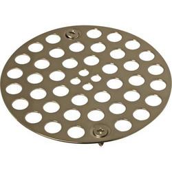 4 in. Shower Grid Strainer in Polished Nickel