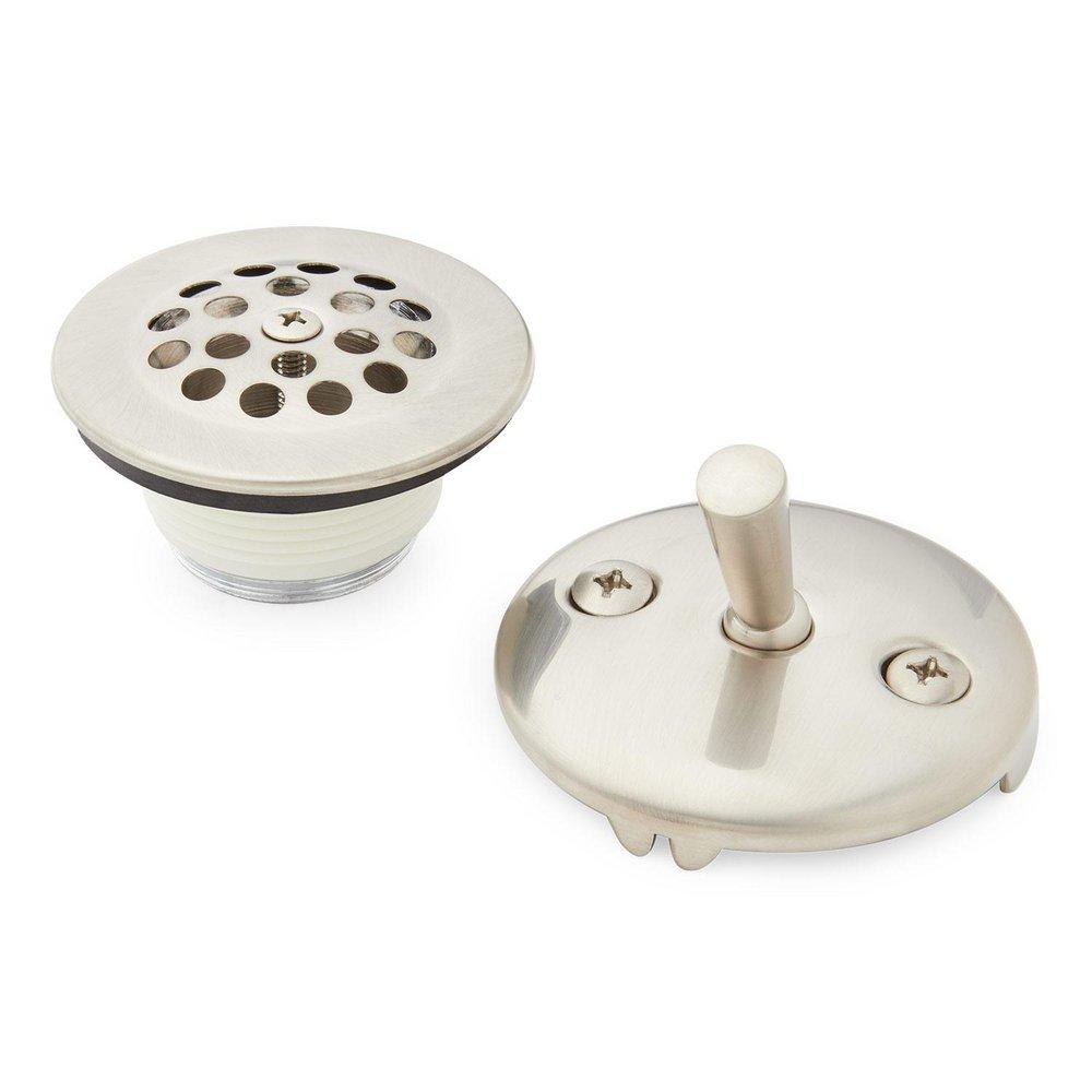 Signature Hardware Brushed Nickel Brass Trip Lever Drain 