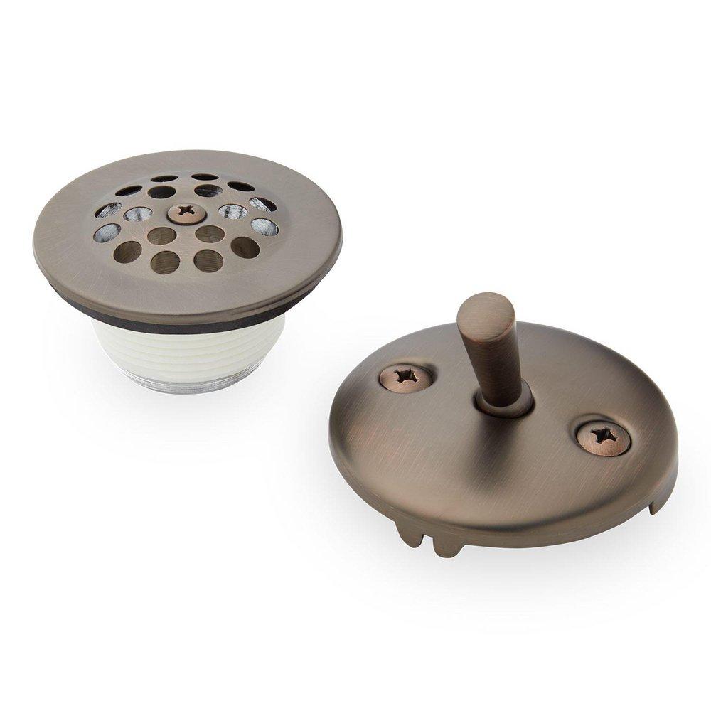 Signature Hardware Oil Rubbed Bronze Brass Trip Lever Drain 