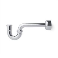 1-1/4 x 1-1/4 in. Brass P-Trap in Polished Chrome