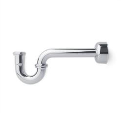 1-1/4 x 1-1/4 in. Brass P-Trap in Polished Chrome