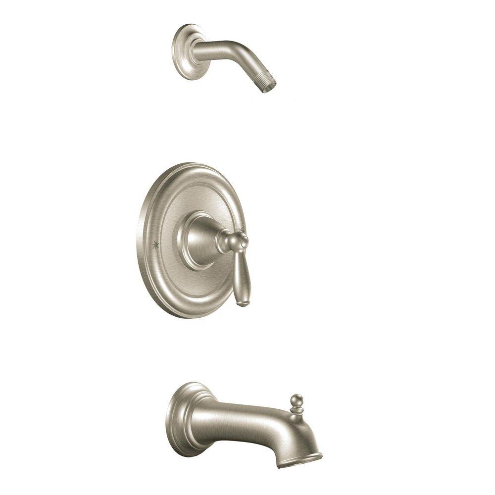 Moen Brushed Nickel Single Handle Bathtub & Shower Faucet (Trim Only) 