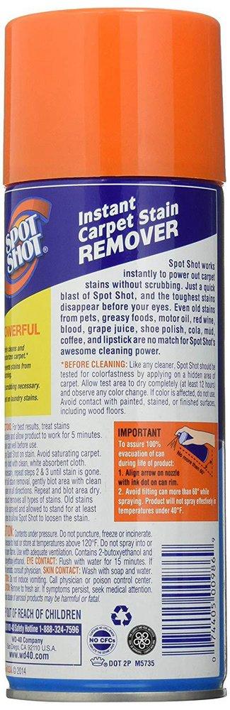Spot Shot Clear Professional Instant Carpet Stain Remover 