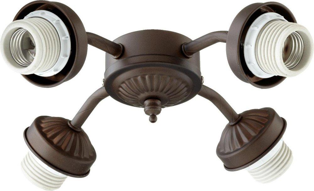 Quorum International Oiled Bronze 13 W 4-Light Medium Ceiling Fan Light Kit 