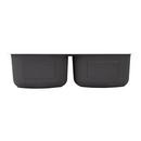 Signature Hardware Brushed Stainless Steel 32-13/16 x 20-3/8 in. No Hole Stainless Steel Double Bowl Undermount Kitchen Sink 