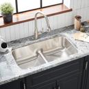 32 x 18-1/2 in. Stainless Steel Double Bowl Undermount Kitchen Sink in Brushed Stainless Steel