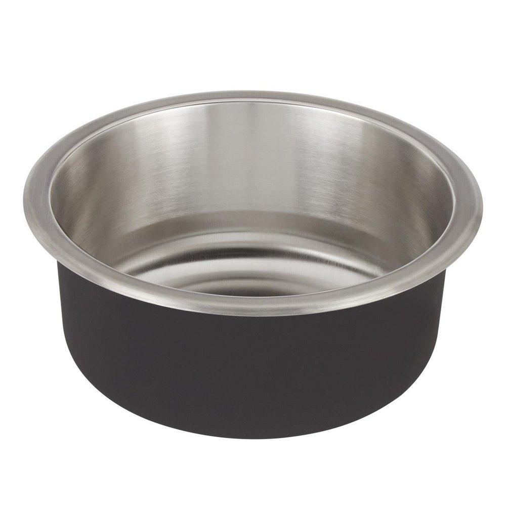 Signature Hardware Stainless Steel 16-3/8 x 16-3/8 in. No Hole Undermount Bar Sink 