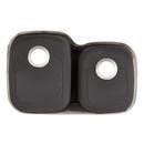 Signature Hardware Brushed Stainless Steel 31-5/8 x 20-5/16 in. No Hole Stainless Steel Double Bowl Undermount Kitchen Sink 