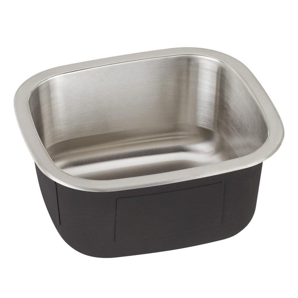 Signature Hardware Stainless Steel 15-3/4 x 18 in. No Hole Stainless Steel Undermount Bar Sink 