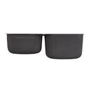 Signature Hardware Brushed Stainless Steel 31-5/8 x 20-5/16 in. No Hole Stainless Steel Double Bowl Undermount Kitchen Sink 