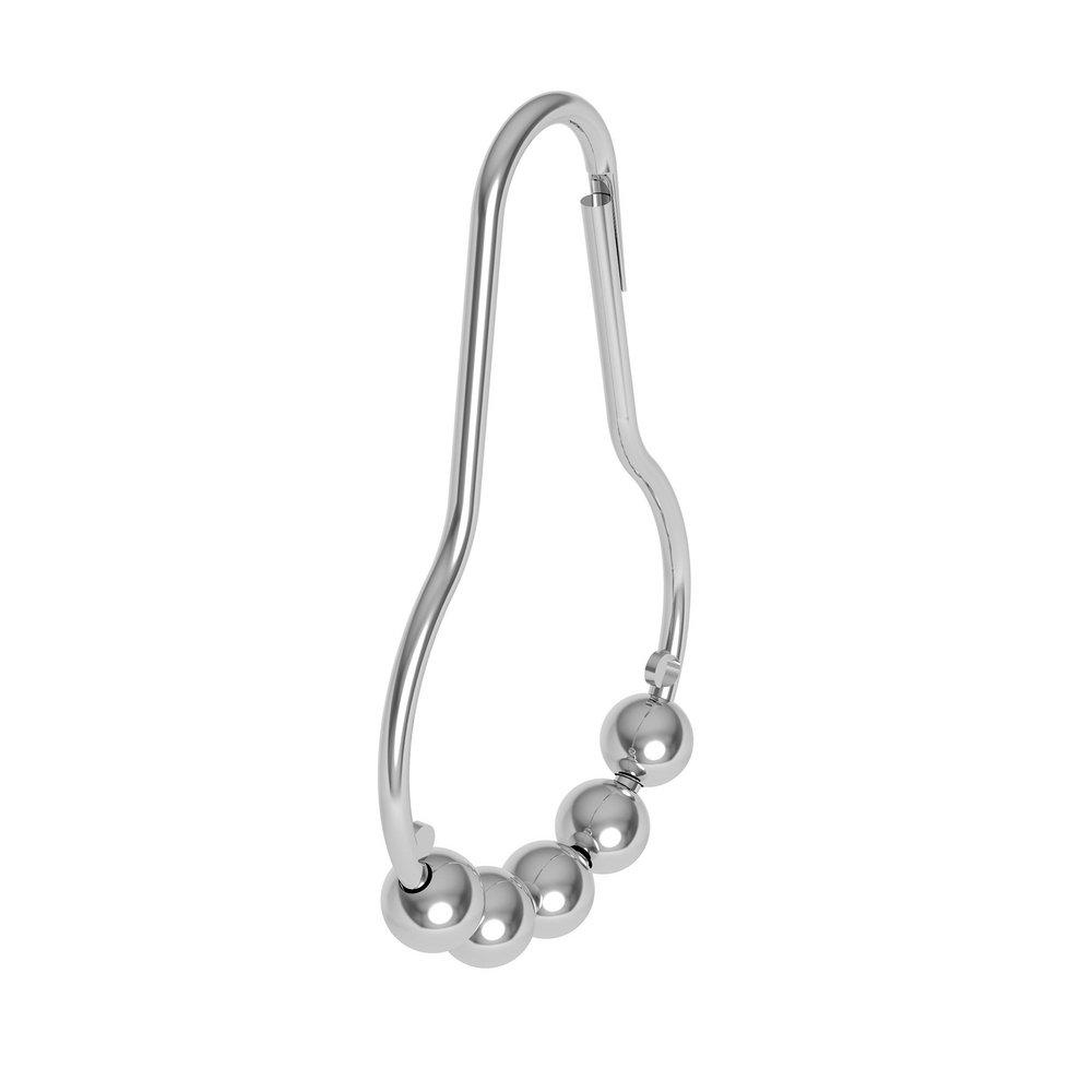 Ginger Polished Chrome Open Front Shower Curtain Ring Set 