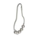 Open Front Shower Curtain Ring Set in Satin Nickel