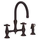 Newport Brass Oil Rubbed Bronze - Hand Relieved Two Handle Bridge Kitchen Faucet 