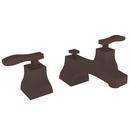 Widespread Bathroom Sink Faucet with Double Lever Handle in Oil Rubbed Bronze - Hand Relieved