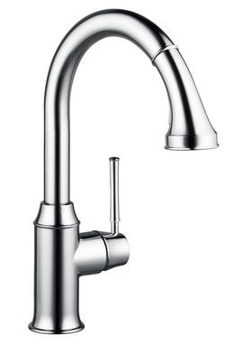 Single Handle Pull Down Kitchen Faucet in Chrome