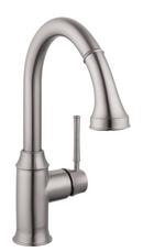 Hansgrohe Steel Optic Single Handle Pull Down Kitchen Faucet 