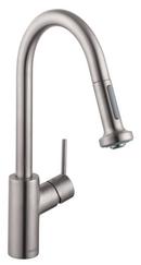 Hansgrohe Steel Optic Single Handle Pull Down Kitchen Faucet 