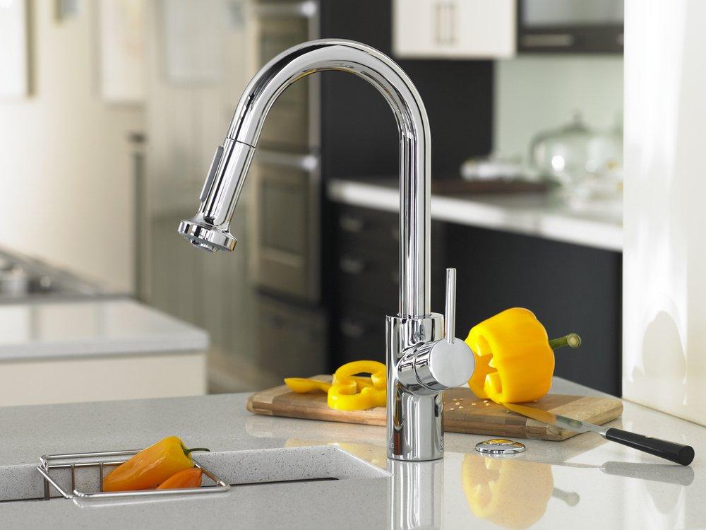 Hansgrohe Polished Chrome Single Handle Pull Down Kitchen Faucet 