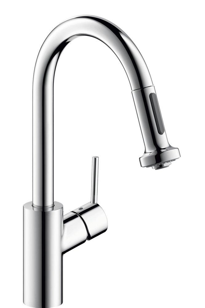 Hansgrohe Polished Chrome Single Handle Pull Down Kitchen Faucet 