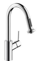 Hansgrohe Polished Chrome Single Handle Pull Down Kitchen Faucet 