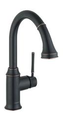 Single Handle Pull Down Kitchen Faucet in Rubbed Bronze