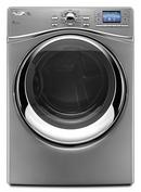 27 in. 7.4 cf 240V 13-Cycle Electric Steam Dryer in Lunar Silver