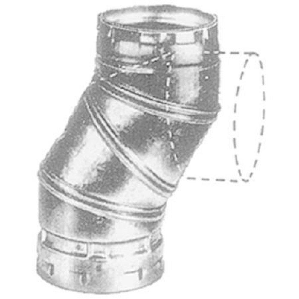 American Metal Products Aluminum and Galvanized Steel Gas Vent Adjustable Elbow 