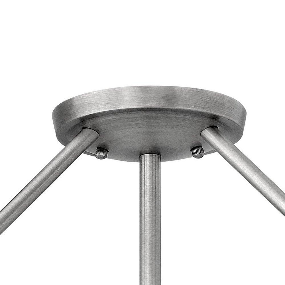 Hinkley Antique Nickel 12-3/10 in. 4-Light Semi-Flushmount Ceiling Light 