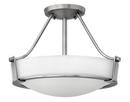 Hinkley Antique Nickel 11-4/5 in. 3-Light Semi-Flushmount Ceiling Light 