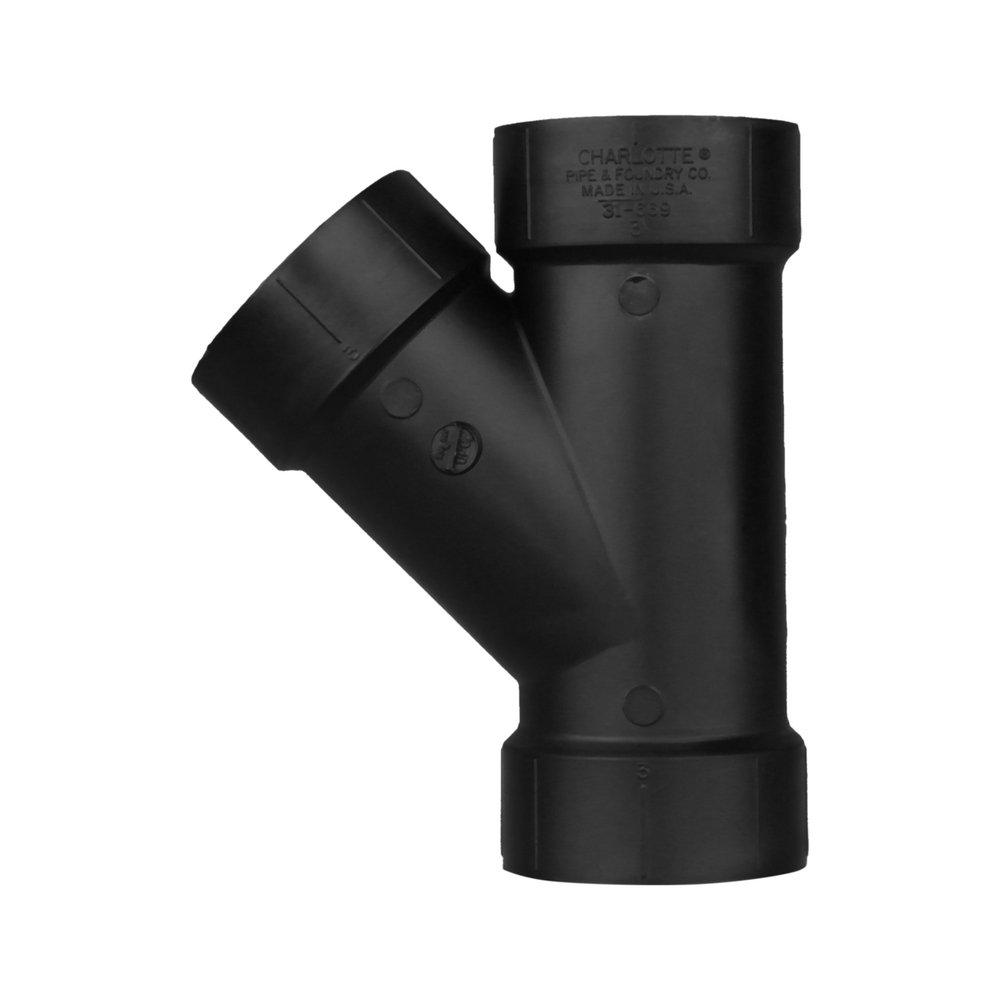Black ABS DWV Wye 