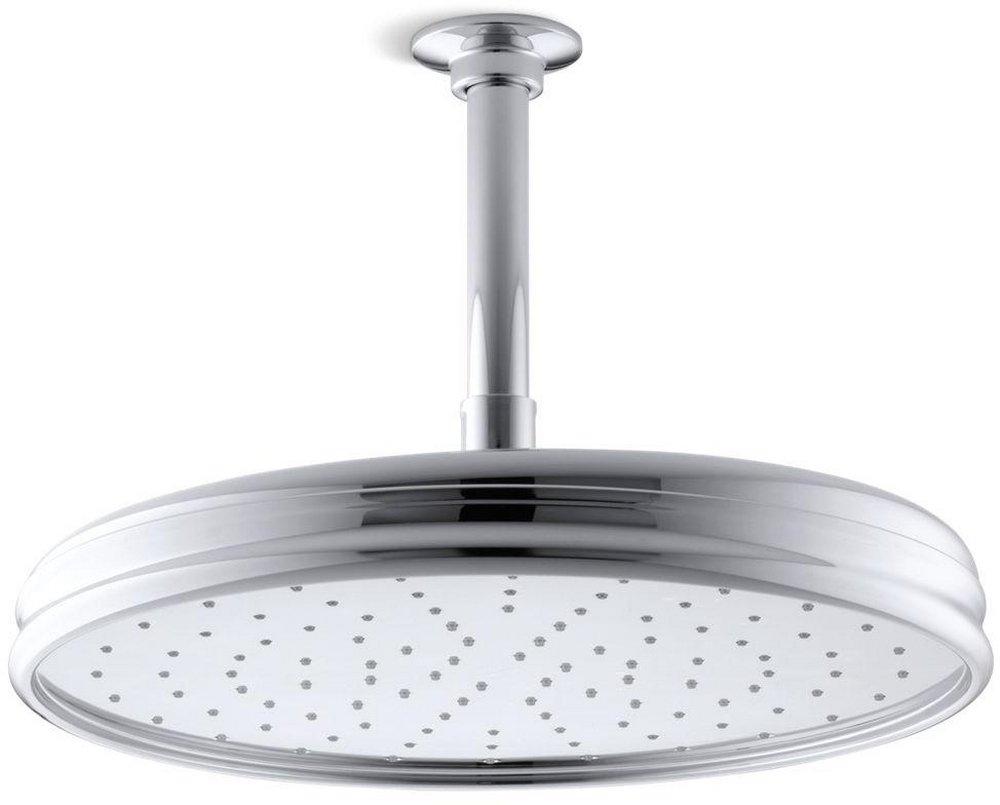 KOHLER Polished Chrome Single Function Rain Showerhead 