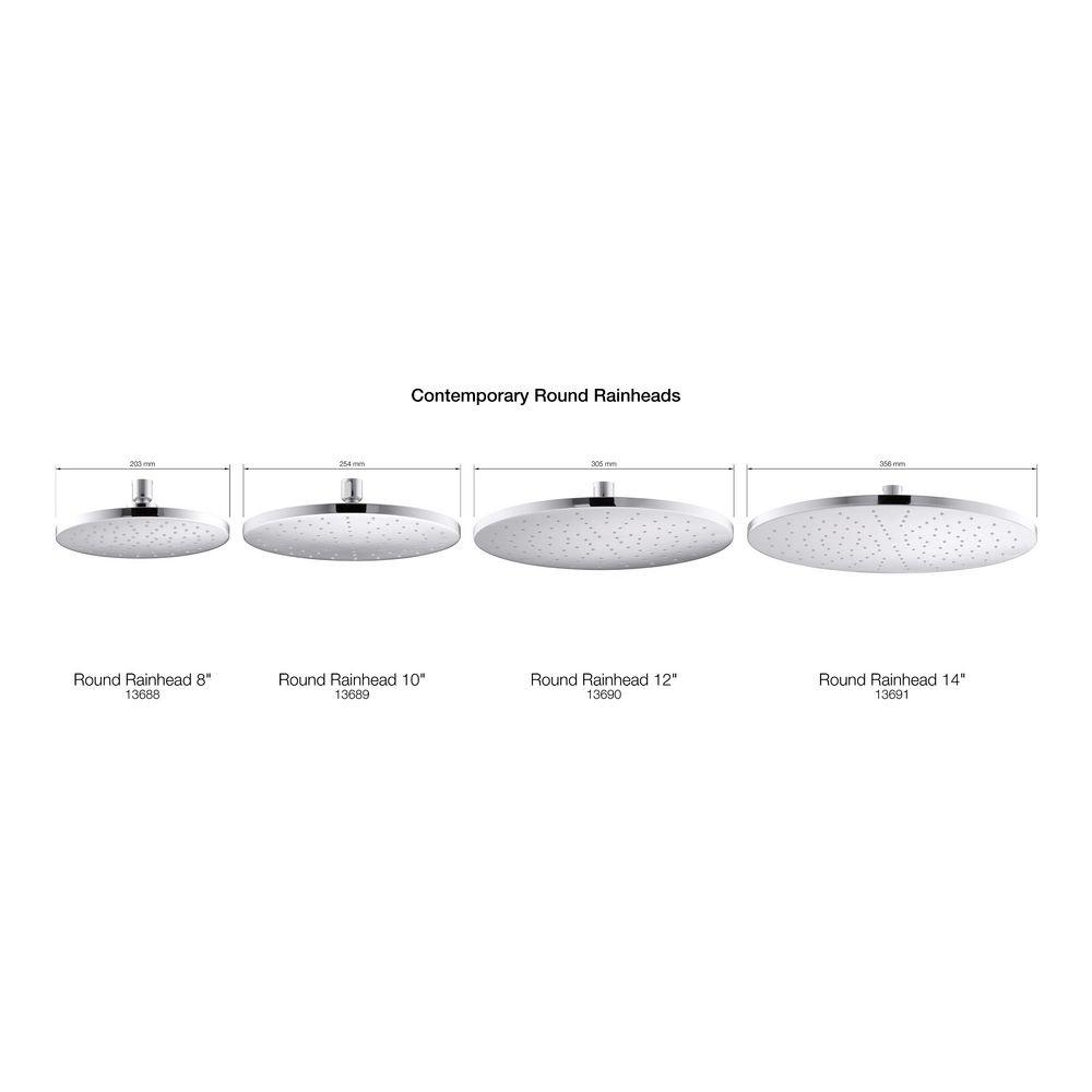KOHLER Vibrant Polished Nickel Single Function Rain Showerhead 