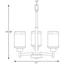 Progress Lighting Brushed Nickel 3 Light 100W Chandelier 